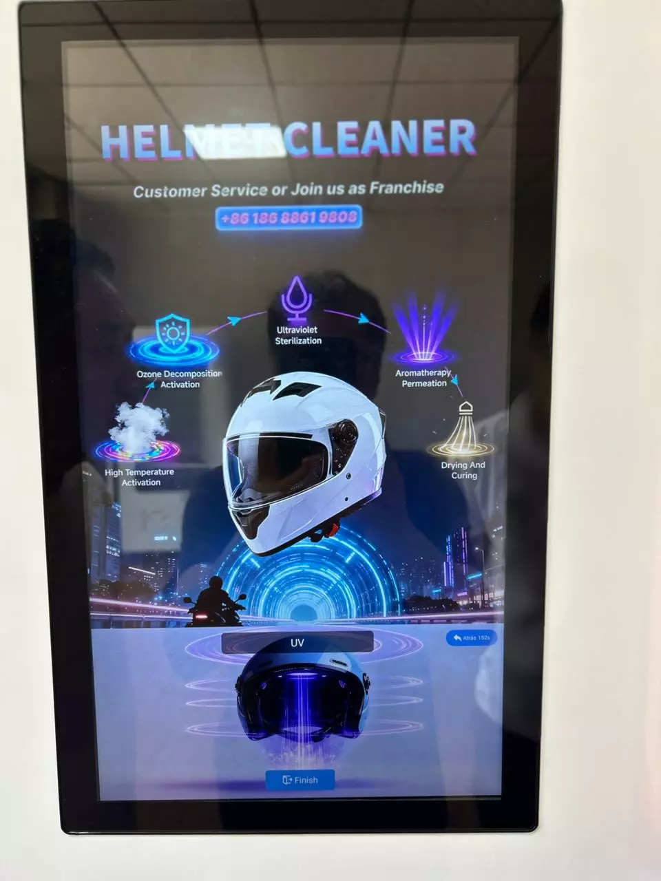 helmet cleaning machine UI Operation V2