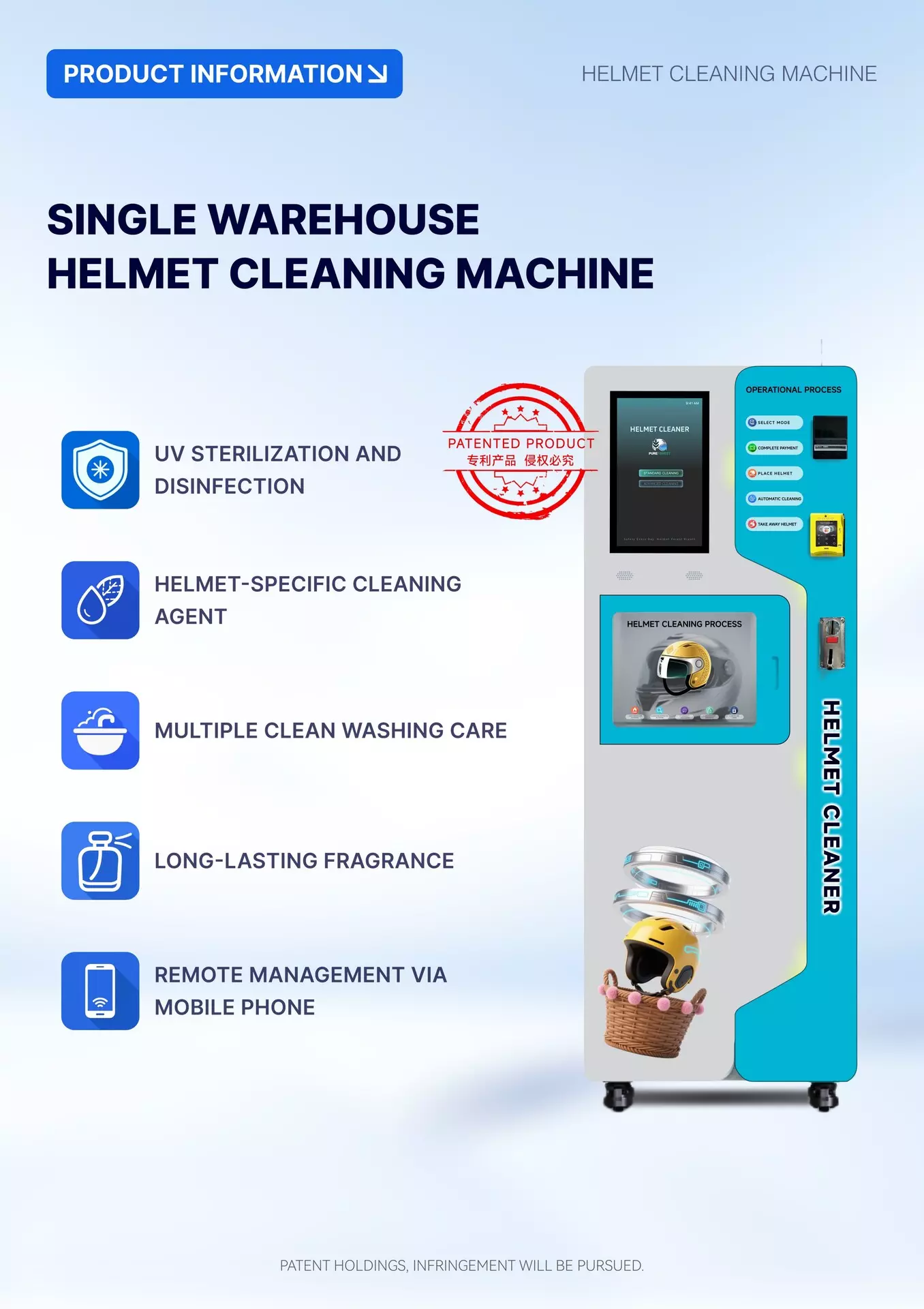helmet cleaning machine function  info